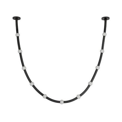 Kuzco Corda 10" LED Pendant, 48W/RT, Black/Opal Glass
