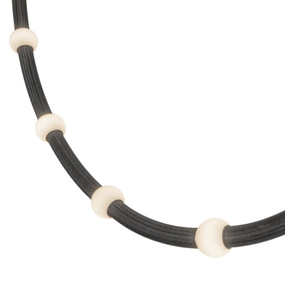 Kuzco Corda 10" LED Pendant, 48W/RT, Black/Opal Glass