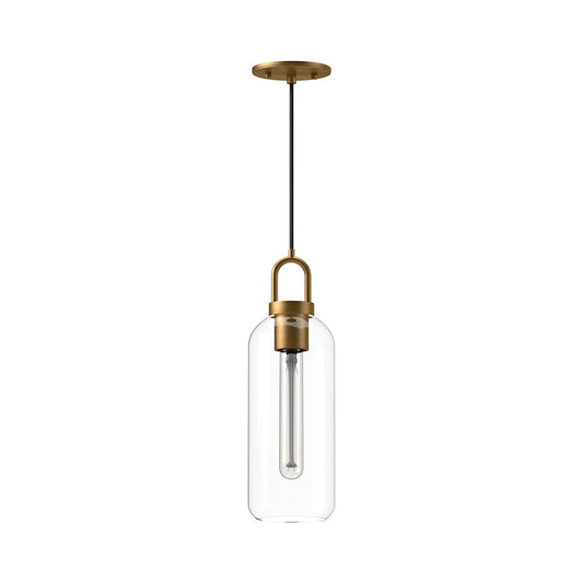 Alora Mood Soji 1 Light 5" Pendant, Gold/Clear - PD401505AGCL