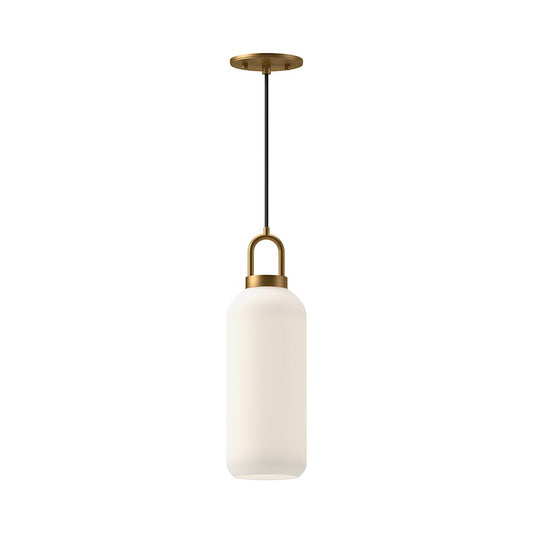 Alora Mood Soji 1Lt 5" Pendant, Gold/Opal - PD401505AGOP