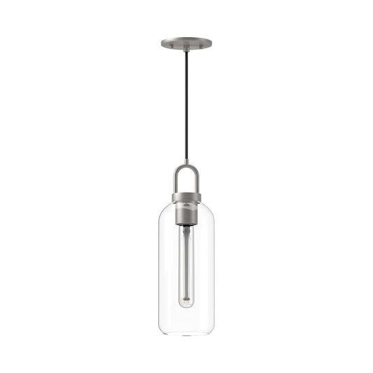 Alora Mood Soji 1Lt 5" Pendant, Nickel/Clear - PD401505BNCL