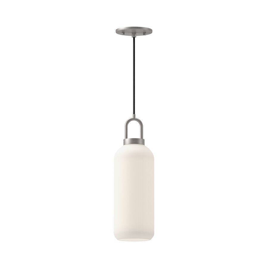 Alora Mood Soji 1Lt 5" Pendant, Nickel/Opal - PD401505BNOP