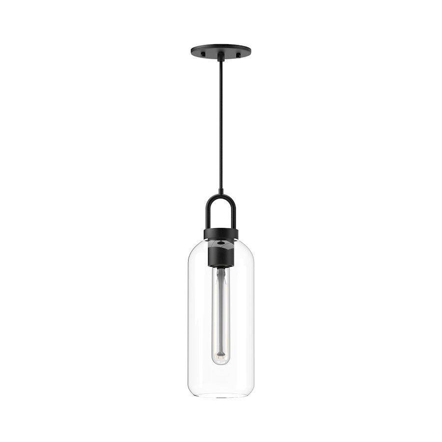 Alora Mood Soji 1Lt 5" Pendant, Clear/Black - PD401505MBCL