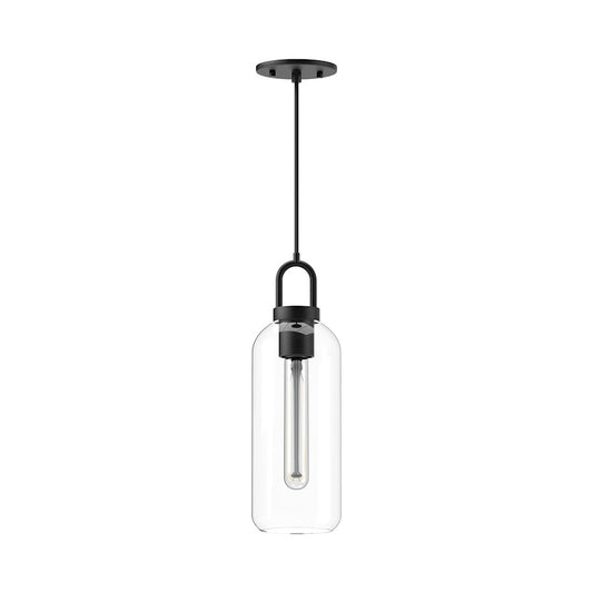 Alora Mood Soji 1Lt 5" Pendant, Clear/Black - PD401505MBCL