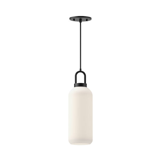 Alora Mood Soji 1Lt 5" Pendant, Black/Opal - PD401505MBOP