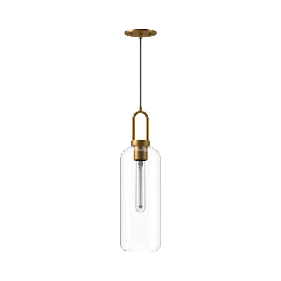 Alora Mood Soji 1 Light 6" Pendant, Gold/Clear - PD401606AGCL