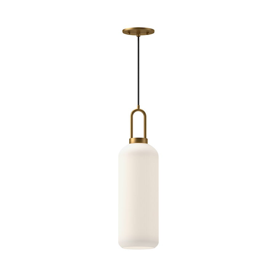 Alora Mood Soji 1 Light 6" Pendant, Gold/Opal - PD401606AGOP