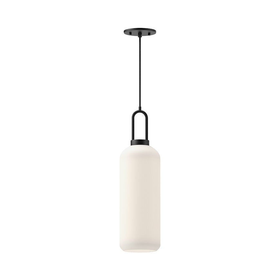 Alora Mood Soji 1Lt 6" Pendant, Black/Opal - PD401606MBOP