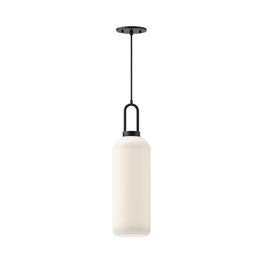 Alora Mood Soji 1Lt 6" Pendant, Black/Opal - PD401606MBOP