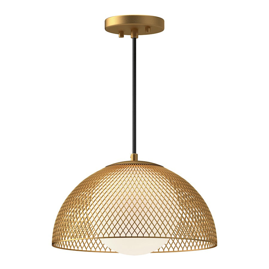 Alora Mood Haven 1 Light 12" Pendant, Gold/Opal Matte/Opal - PD402513GDOP