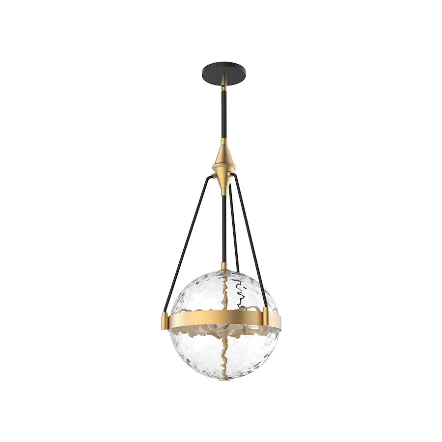 Alora Mood Harmony 3Lt 14" Pendant, Gold/Clear Water/Glossy Opal - PD406414BGWC