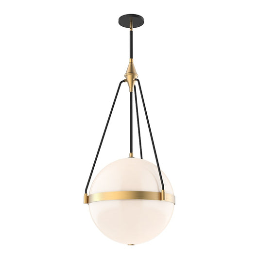 Alora Mood Harmony 4Lt 18" Pendant, Gold/Glossy Opal/Clear Water - PD406418BGGO