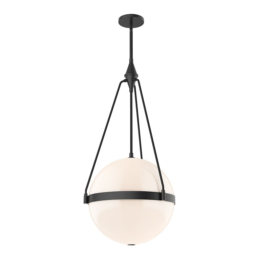 Alora Mood Harmony 4 Light 18" Pendant, Black/Glossy Opal - PD406418MBGO