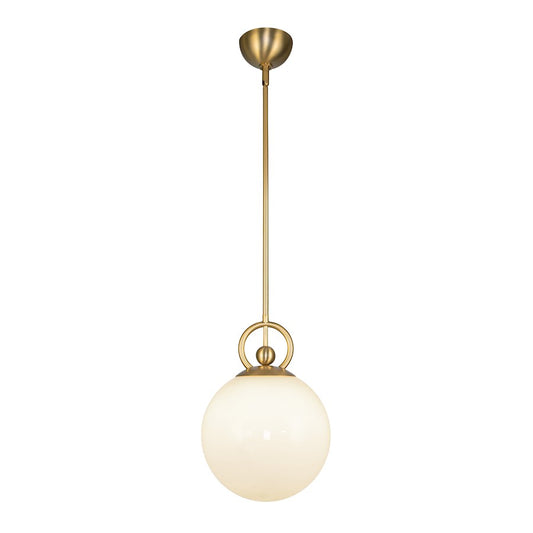 Alora Mood Fiore 1 Light 10" Pendant, Brushed Gold/Glossy Opal - PD407910BGGO