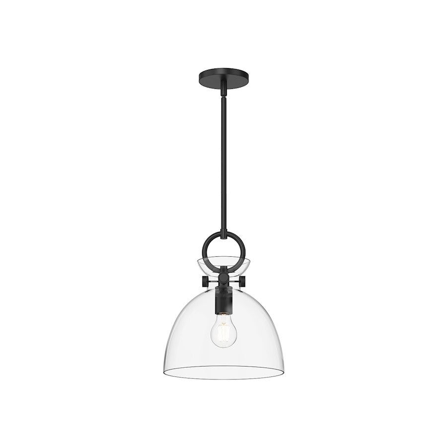 Alora Mood Waldo 1Lt 11" Pendant, Black/Clear - PD411811MBCL