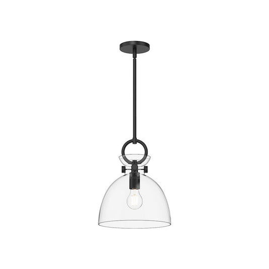 Alora Mood Waldo 1Lt 11" Pendant, Black/Clear - PD411811MBCL