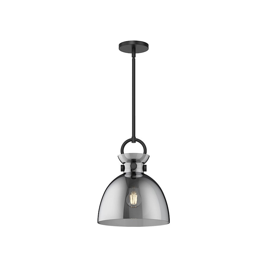 Alora Mood Waldo 1Lt 11" Pendant, Black/Smoked - PD411811MBSM