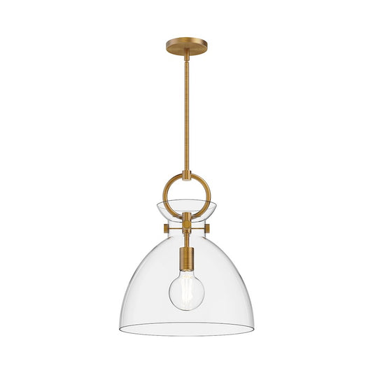 Alora Mood Waldo 1Lt 14" Pendant, Gold/Clear - PD411814AGCL