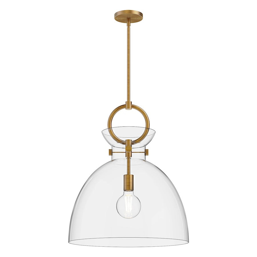 Alora Mood Waldo 1Lt 18" Pendant, Gold/Clear - PD411818AGCL