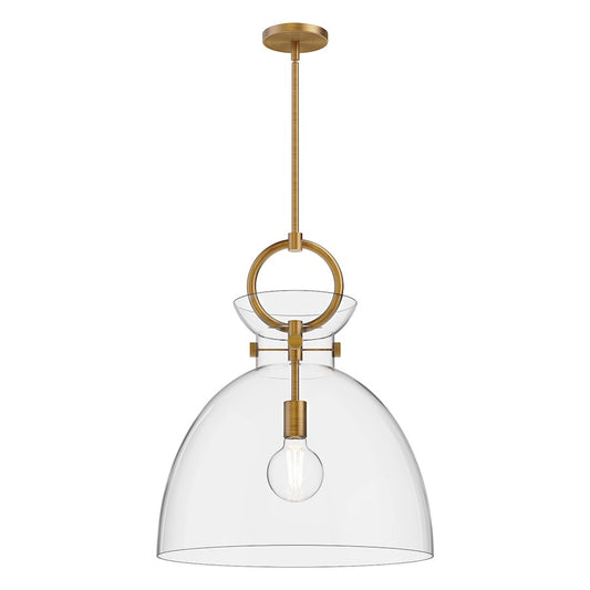 Alora Mood Waldo 1Lt 18" Pendant, Gold/Clear - PD411818AGCL