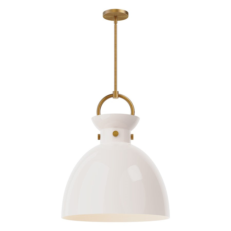 Alora Mood Waldo 1Lt 18" Pendant, Gold/Glossy Opal - PD411818AGGO