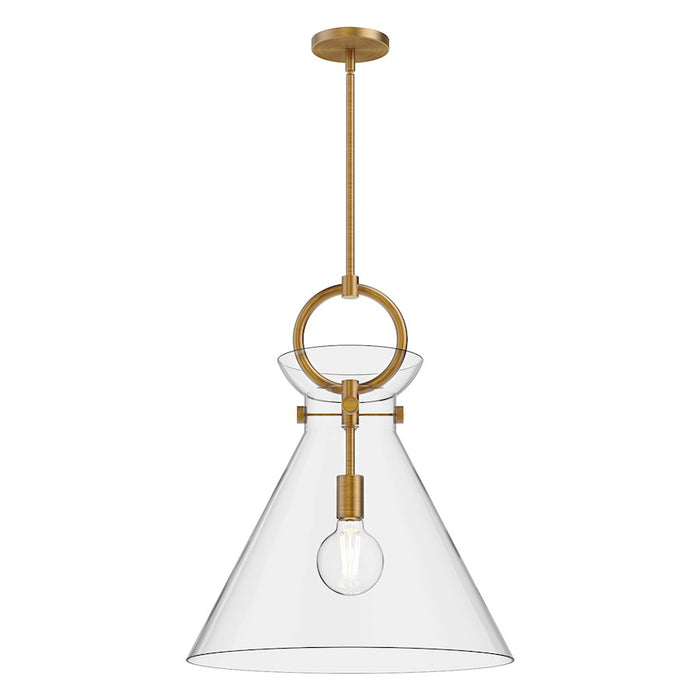 Alora Mood Emerson 1Lt 18" Pendant, Gold/Clear/Glossy Opal/Smoked - PD412518AGCL