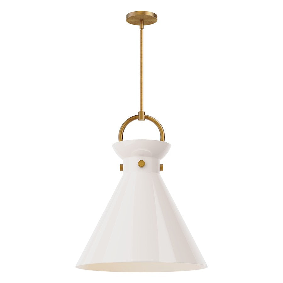 Alora Mood Emerson 1Lt 18" Pendant, Gold/Glossy Opal/Clear/Smoked - PD412518AGGO