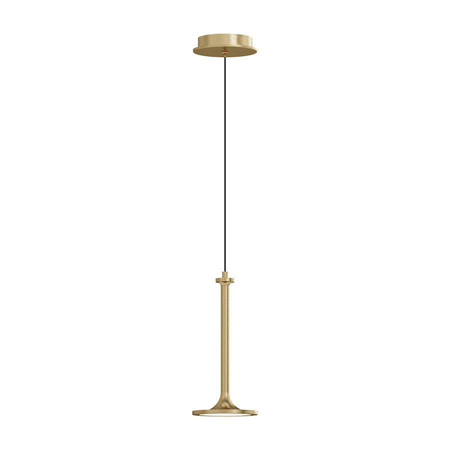 Alora Mood Issa 6" LED Pendant, Brushed Gold/Frosted Acrylic - PD418006BG