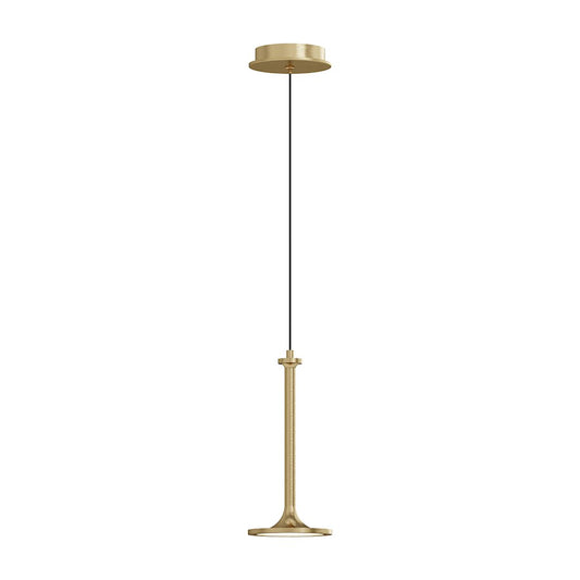 Alora Mood Issa 6" LED Pendant, Brushed Gold/Frosted Acrylic - PD418006BG