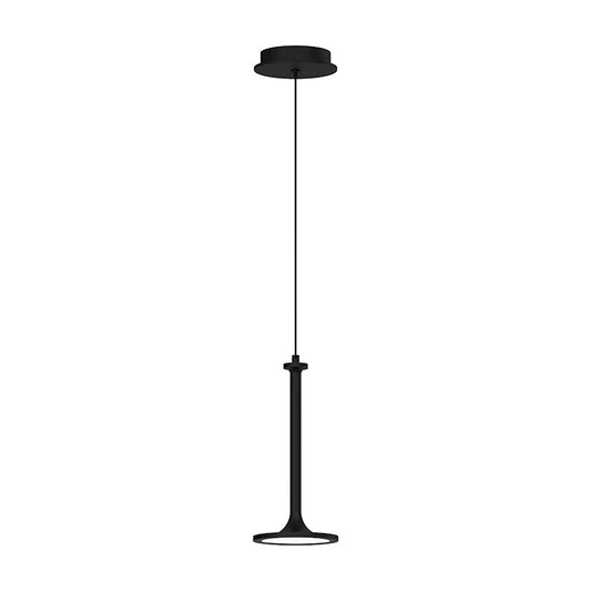 Alora Mood Issa 6" LED Pendant, Matte Black/Frosted Acrylic - PD418006MB