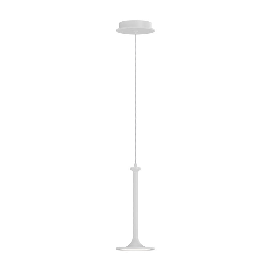 Alora Mood Issa 6" LED Pendant, White/Frosted Acrylic - PD418006WH