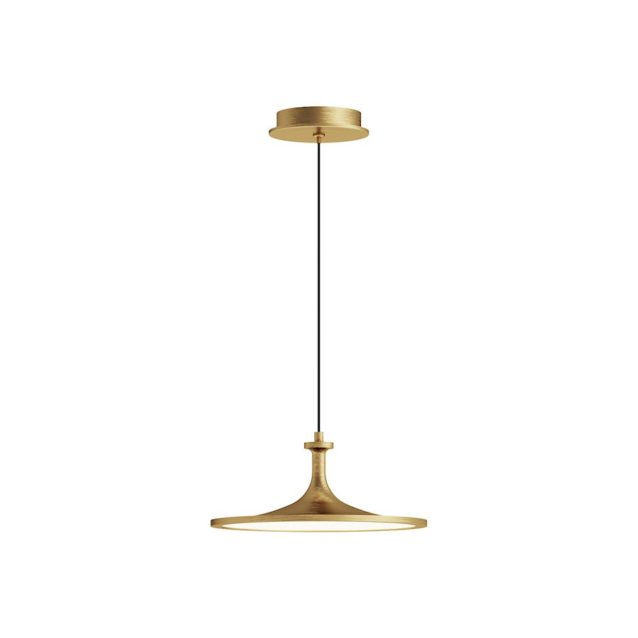 Alora Mood Issa 12" LED Pendant, Brushed Gold/Frosted Acrylic - PD418012BG