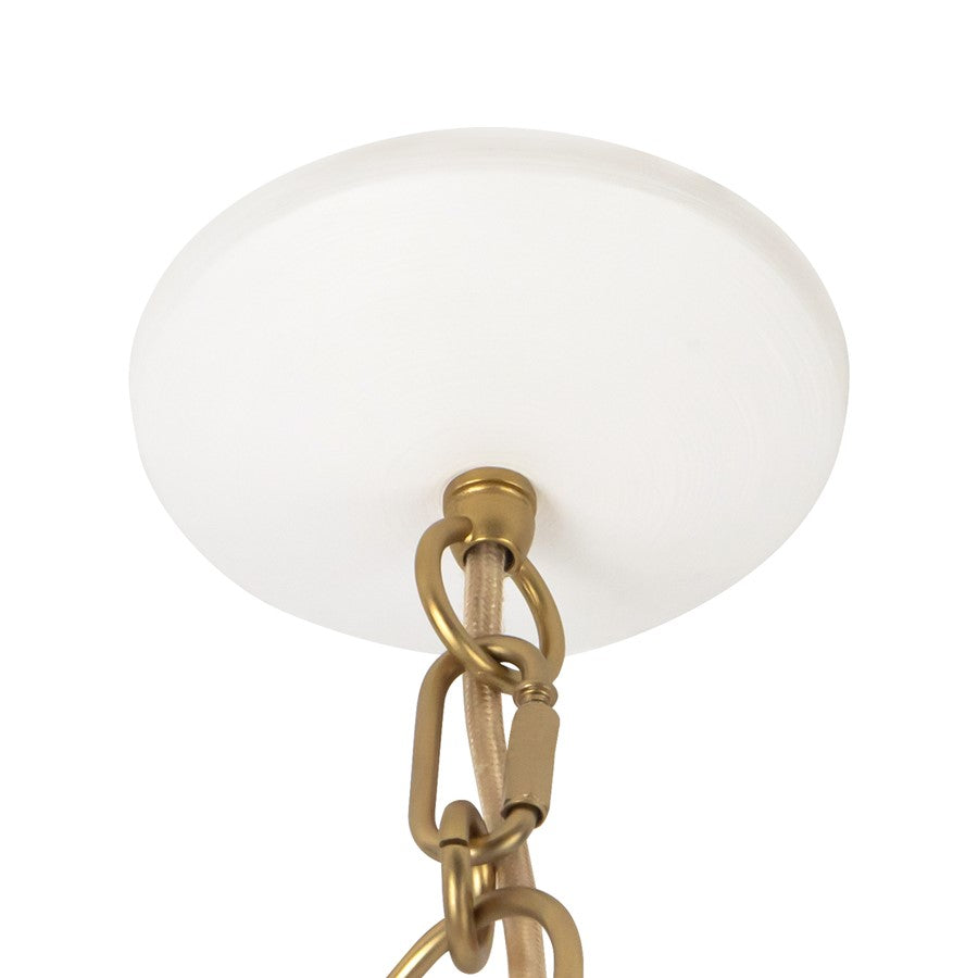 Kuzco Grant 14" Wht Pendant, Antique Wht