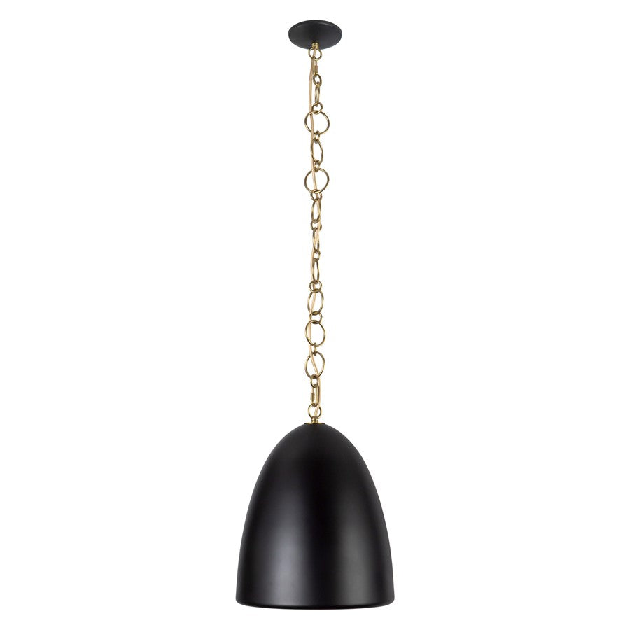 Kuzco Grant 14" Black Pendant, Matte Black