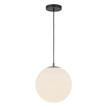 Kuzco Marco 12" (CCT)LED Pendant, Black/Opal Glass - PD43212-BK-OP-5CCT-UNV