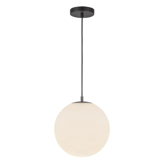 Kuzco Marco 12" (CCT)LED Pendant, Black/Opal Glass - PD43212-BK-OP-5CCT-UNV