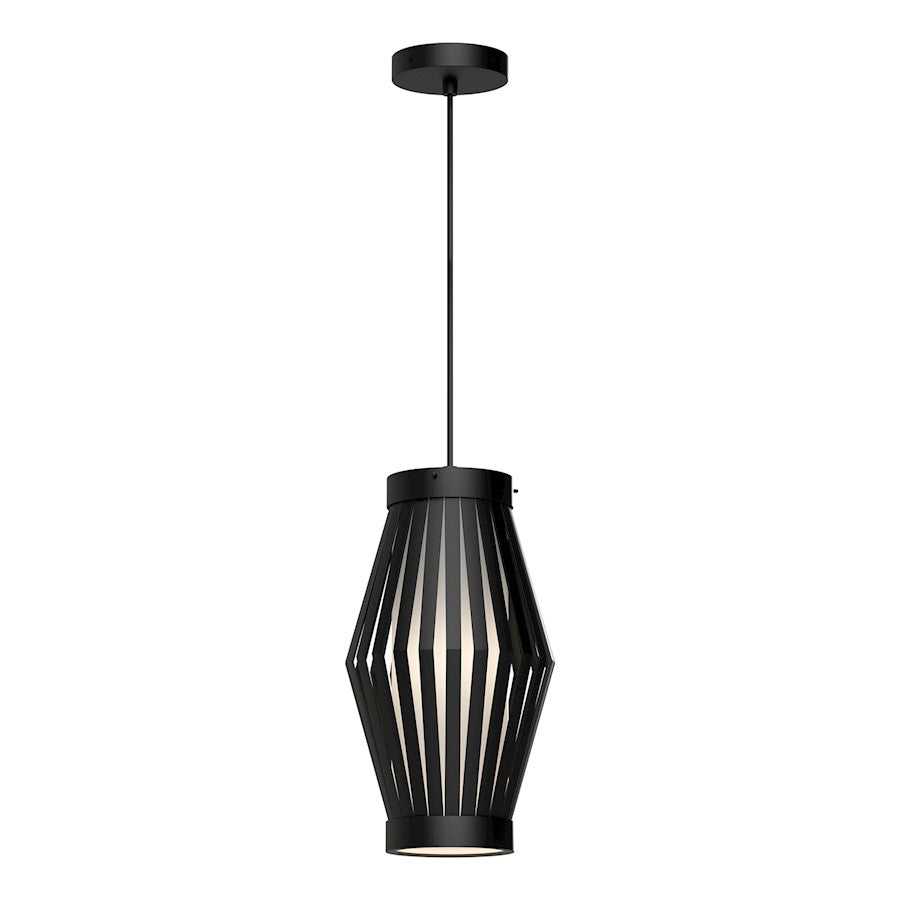 Alora Mood Hana 1 Light 9" Pendant, Matte Black/Opal Matte/Opal - PD434509MBOP