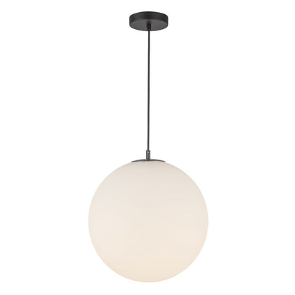 Kuzco Marco 16" LED Pendant, Black/Opal Glass - PD43616-BK-OP-5CCT-UNV
