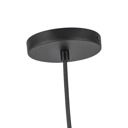 Kuzco Marco 16" LED Pendant, Black/Opal Glass