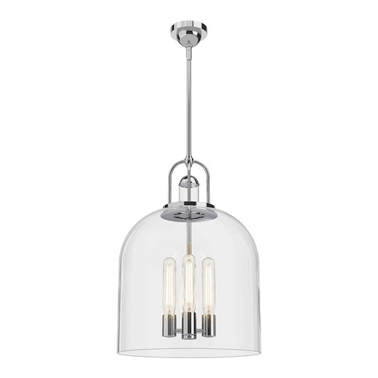 Alora Mood Lancaster 4 Light 16" Pendant, Chrome/Clear - PD461104CH