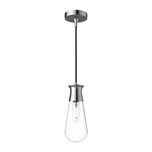 Alora Mood Marcel 1 Light 4" Pendant, Chrome/Clear - PD464001CH