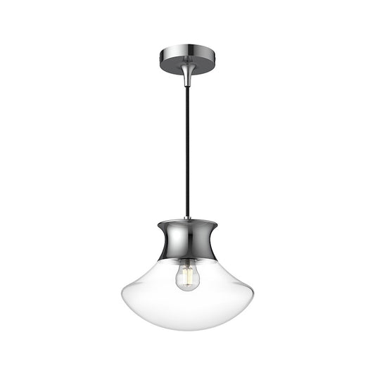 Alora Mood Marcel 1 Light 11" Pendant, Chrome/Clear - PD464012CH