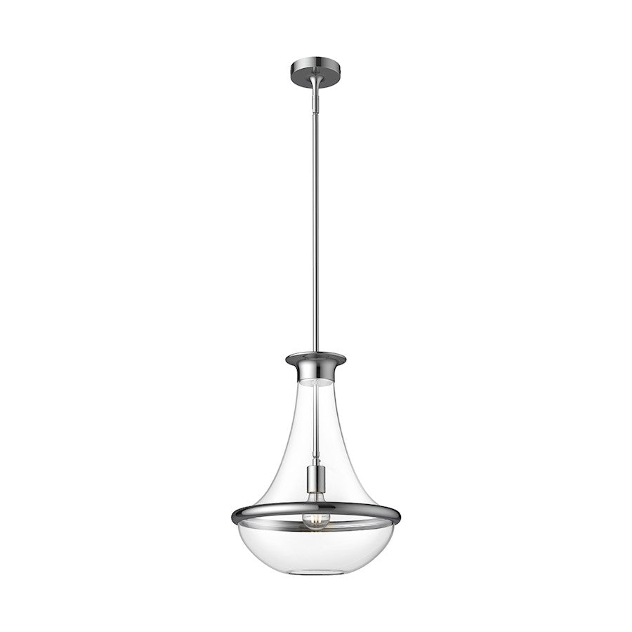 Alora Mood Marcel 1 Light 10" Pendant, Chrome/Clear - PD464014CH