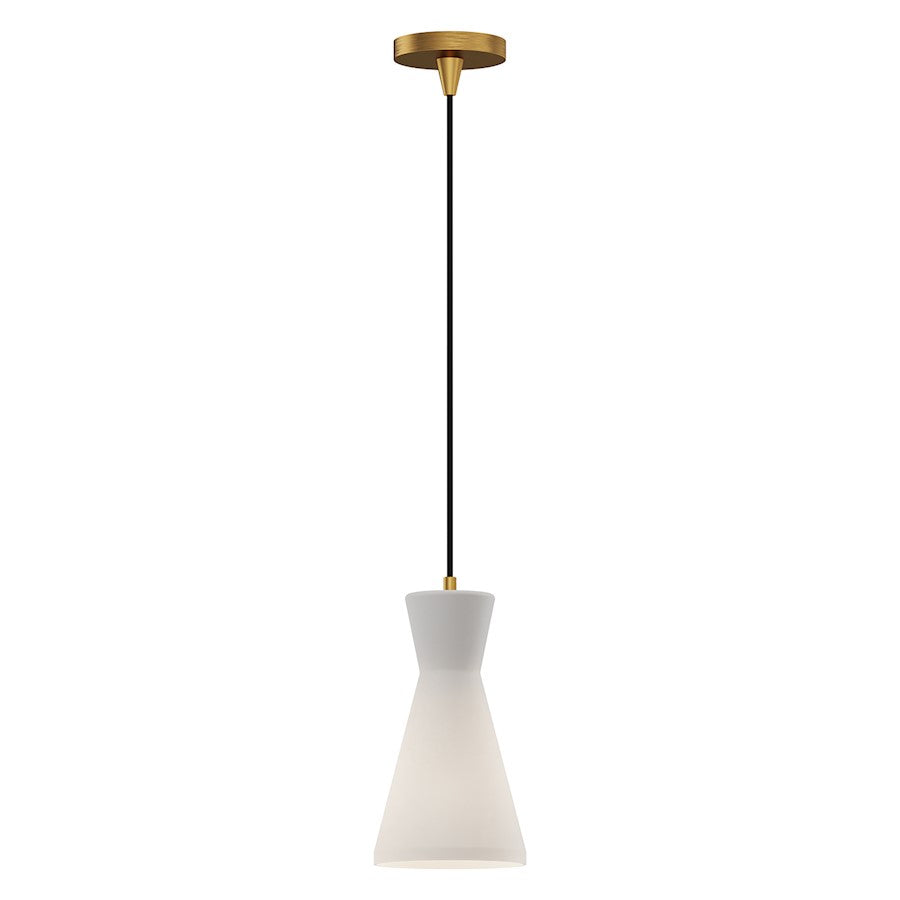 Alora Mood Betty 1 Light 6" Pendant, Aged Gold/Opal/Matte Opal - PD473706AGOP