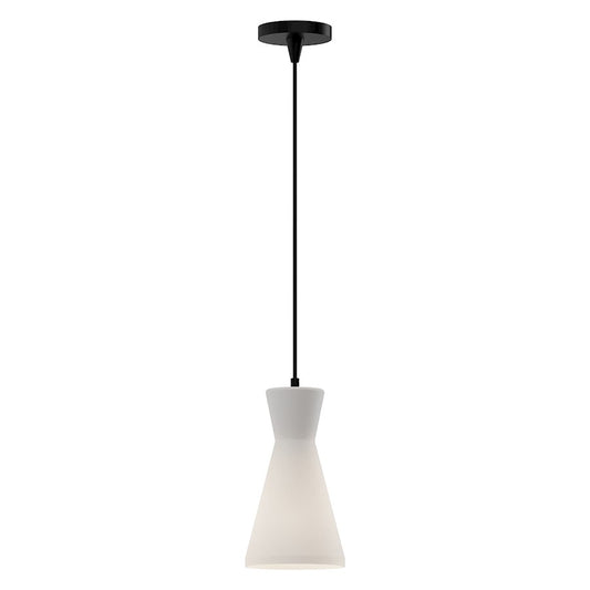 Alora Mood Betty 1 Light 6" Pendant, Matte Black/Opal/Matte Opal - PD473706MBOP