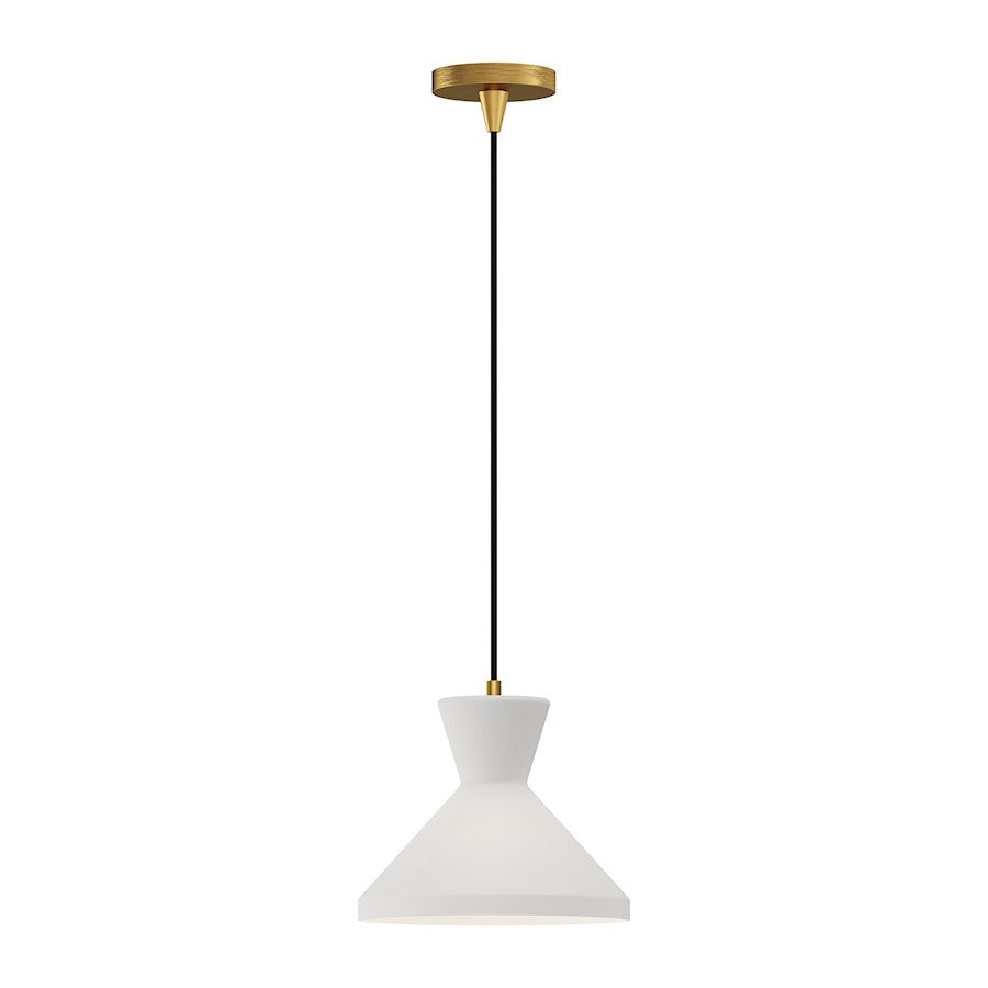 Alora Mood Betty 1 Light 10" Pendant, Aged Gold/Opal/Matte Opal - PD473710AGOP