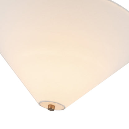 Kuzco Bridgette 16" Socket Pendant, Gold/White Linen/Linen Shade