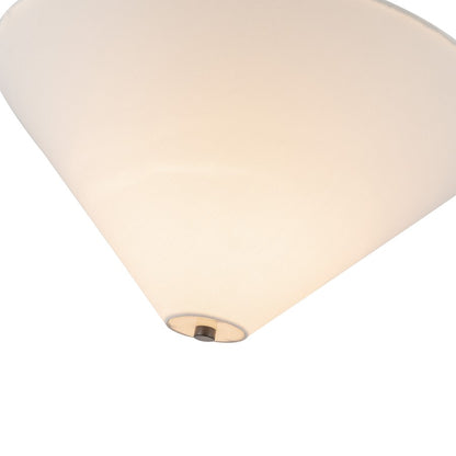 Kuzco Bridgette 16" Socket Pendant, Black/White Linen/Linen Shade