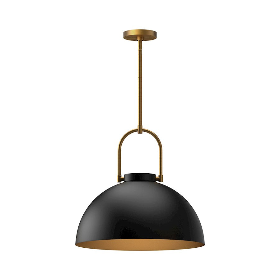 Alora Mood Harper 1 Light 16" Pendant, Matte Black - PD504016MB