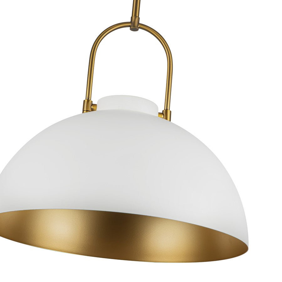 Kuzco Harper 16" Socket Pendant, White